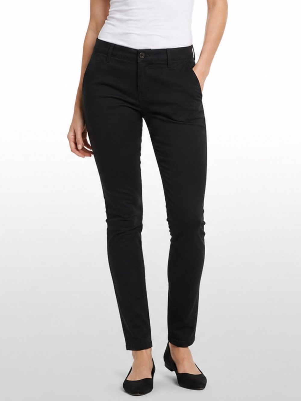 Aeropostale Black Skinny Twill Pants Women’s Size 0 Stretch Slim Fit